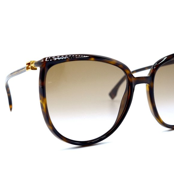 FENDI FF0432/G/S HAVANA BROWN GRADIENT SUNGLASSES - Picture 5 of 6